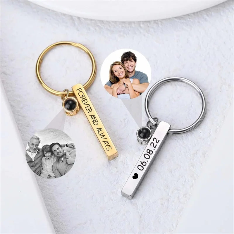 Custom Photo Projection Keychain Gift