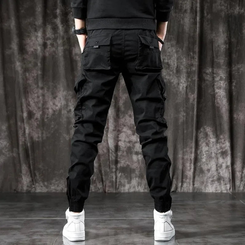 Slim Fit Cargohose für Herren – Schwarz