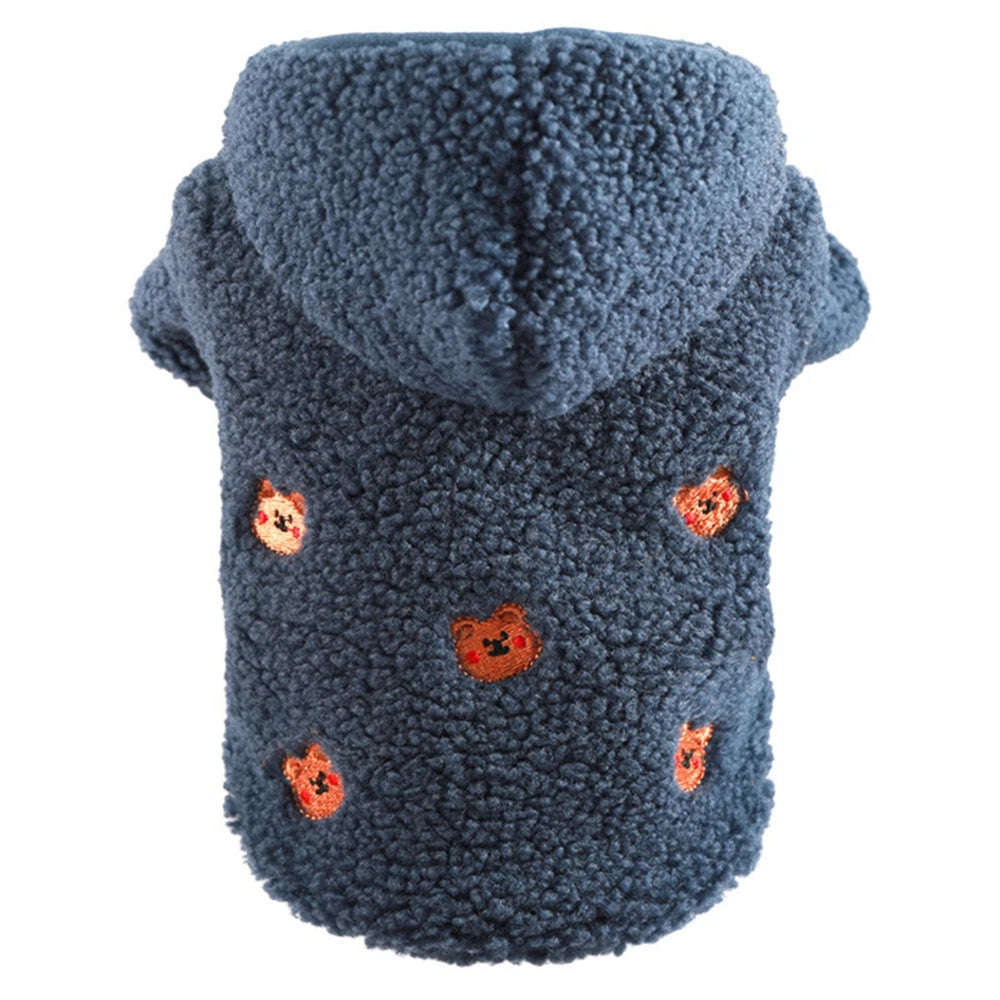 Warmer Wintermantel mit Kapuze für Haustiere