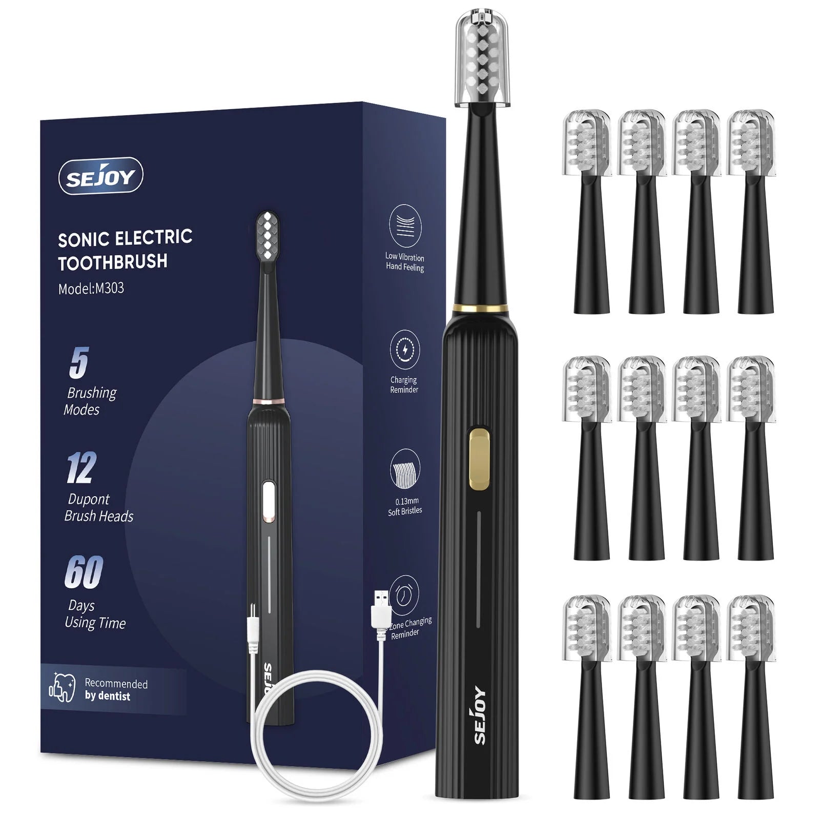 SEJOY Sonic Rechargeable Toothbrush