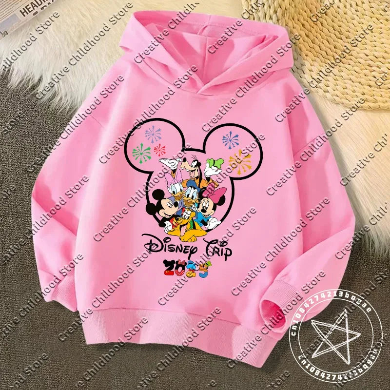 Disney Kawaii Kids Hoodie – 2025 Trip