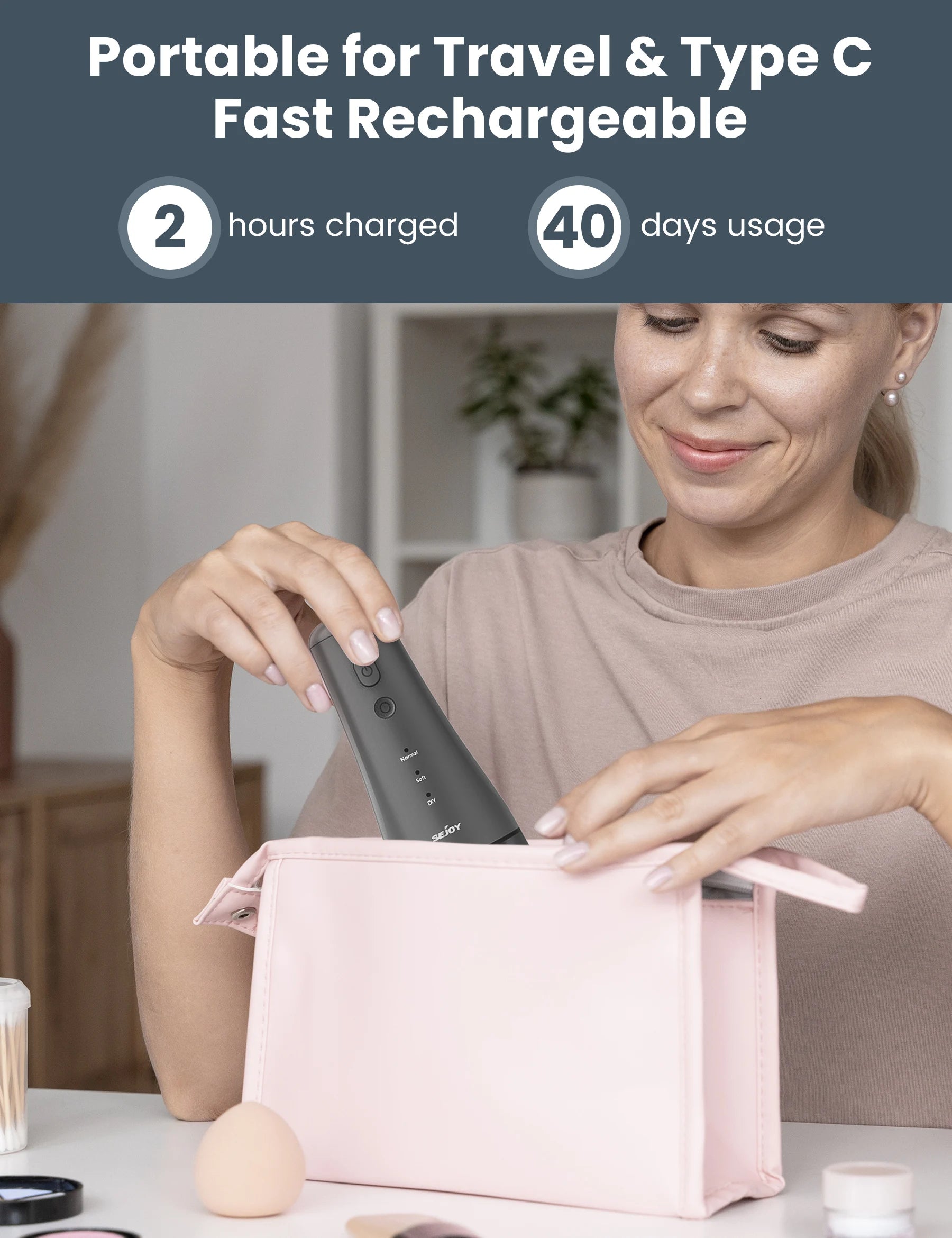 Elektrische Munddusche mit 6 Düsen