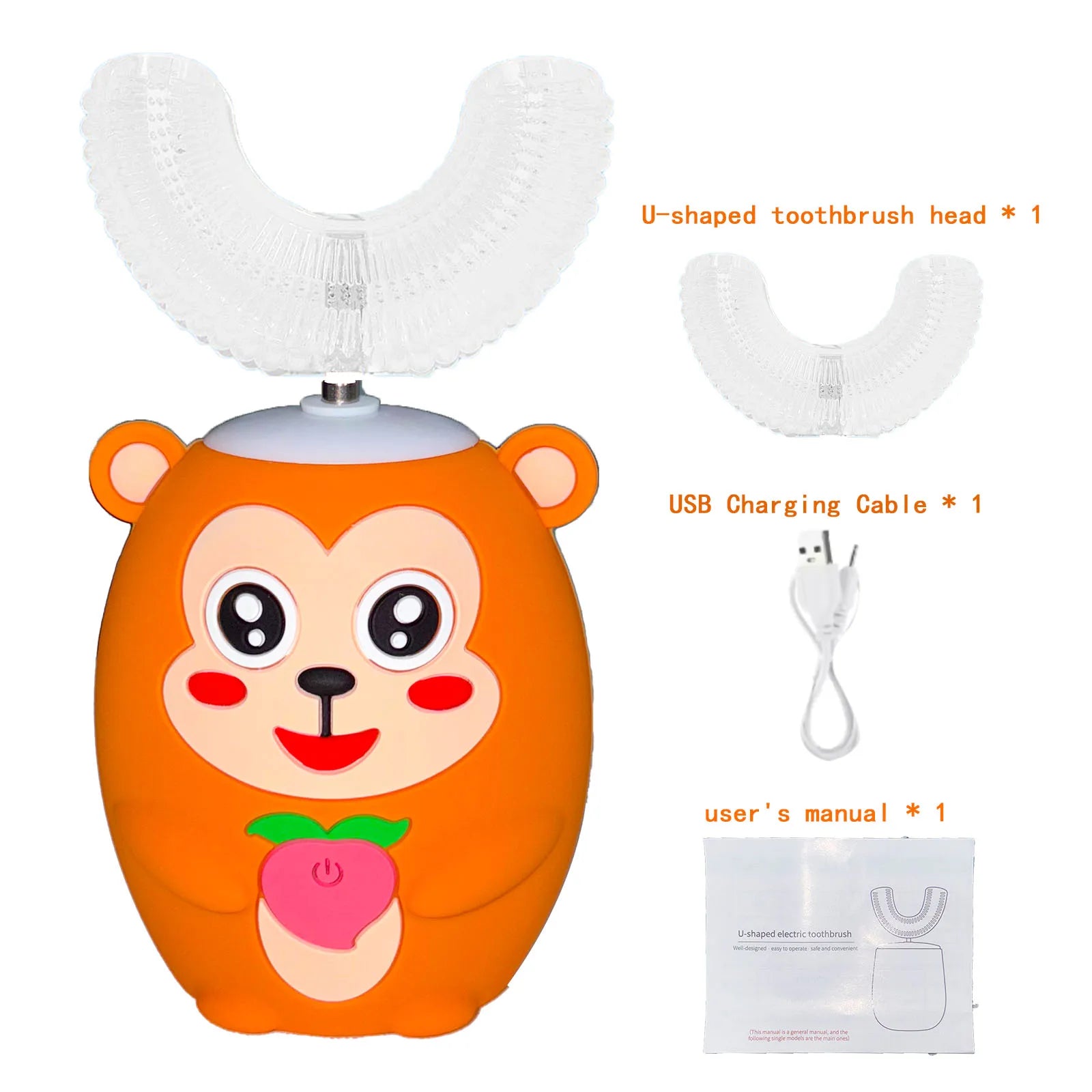 Cartoon U-Shaped Toothbrush for Kids