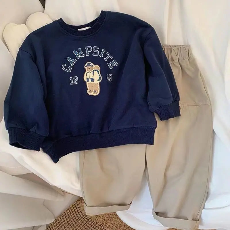 Sweatshirt für Jungen mit Bären-Print – Herbst