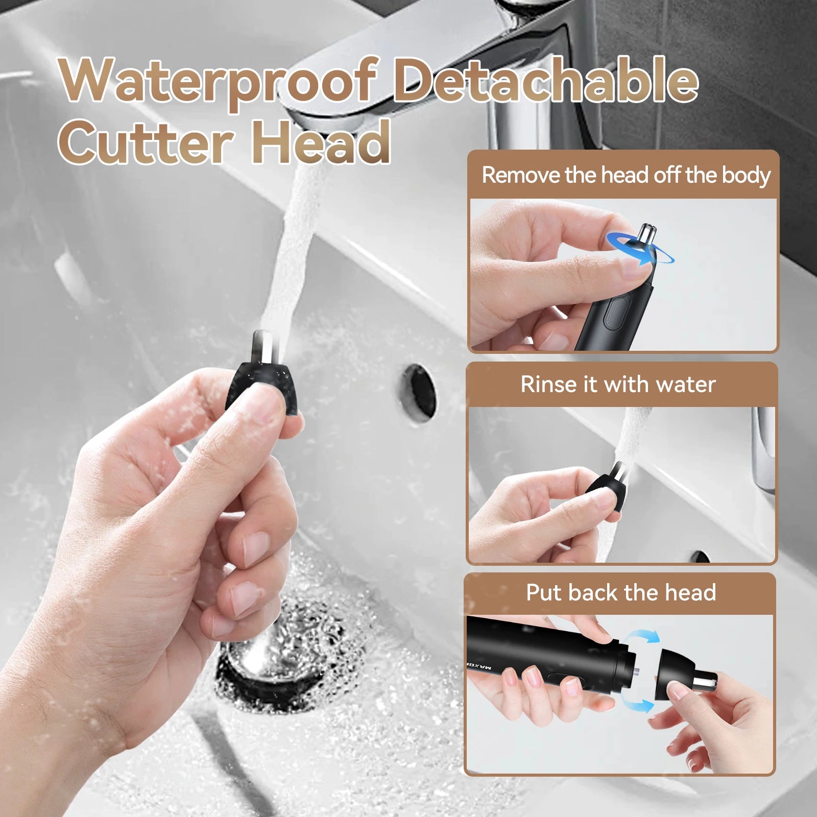 MAXGROOM Rechargeable Nose Hair Trimmer