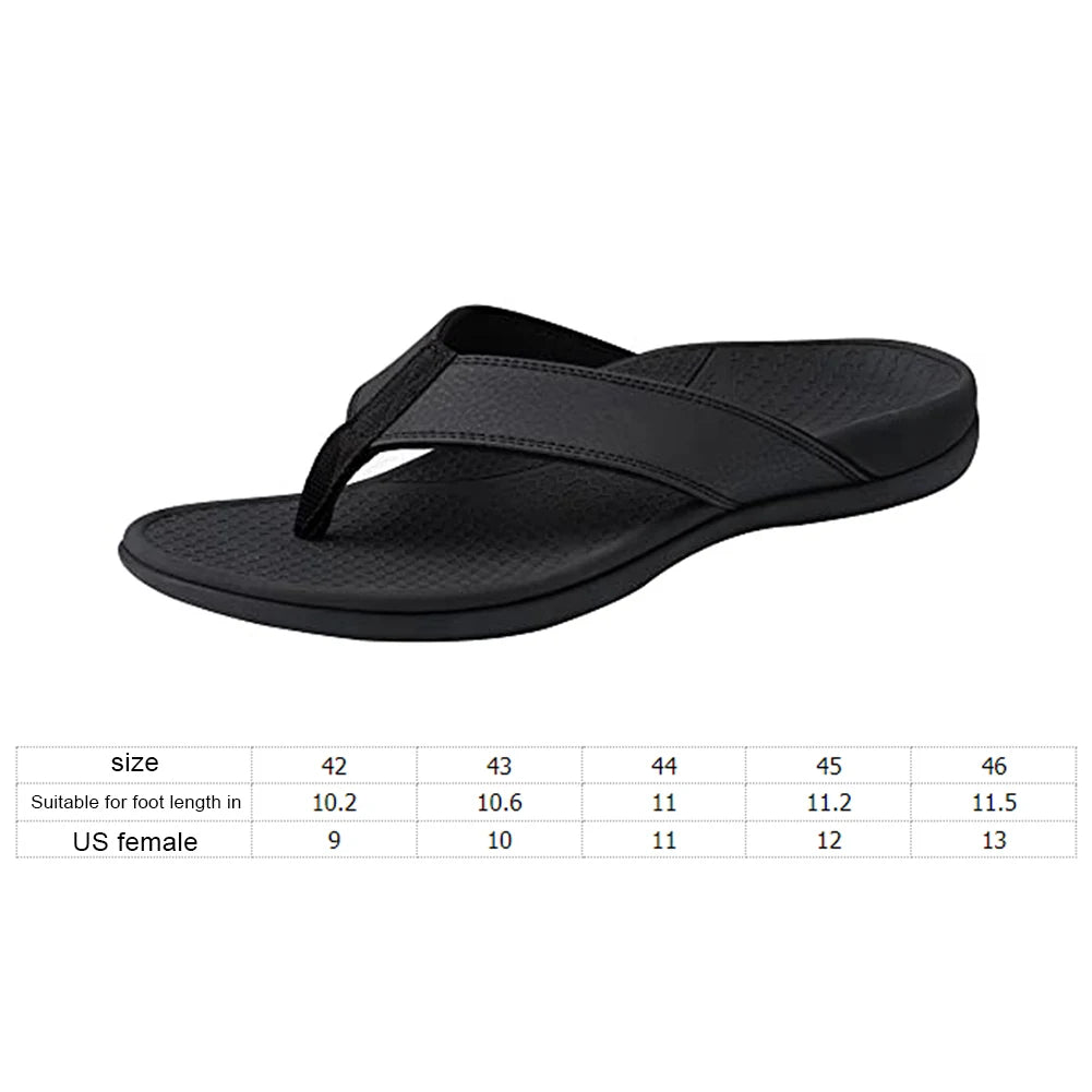 Men Orthotic Flip Flops Arch Support Sandals