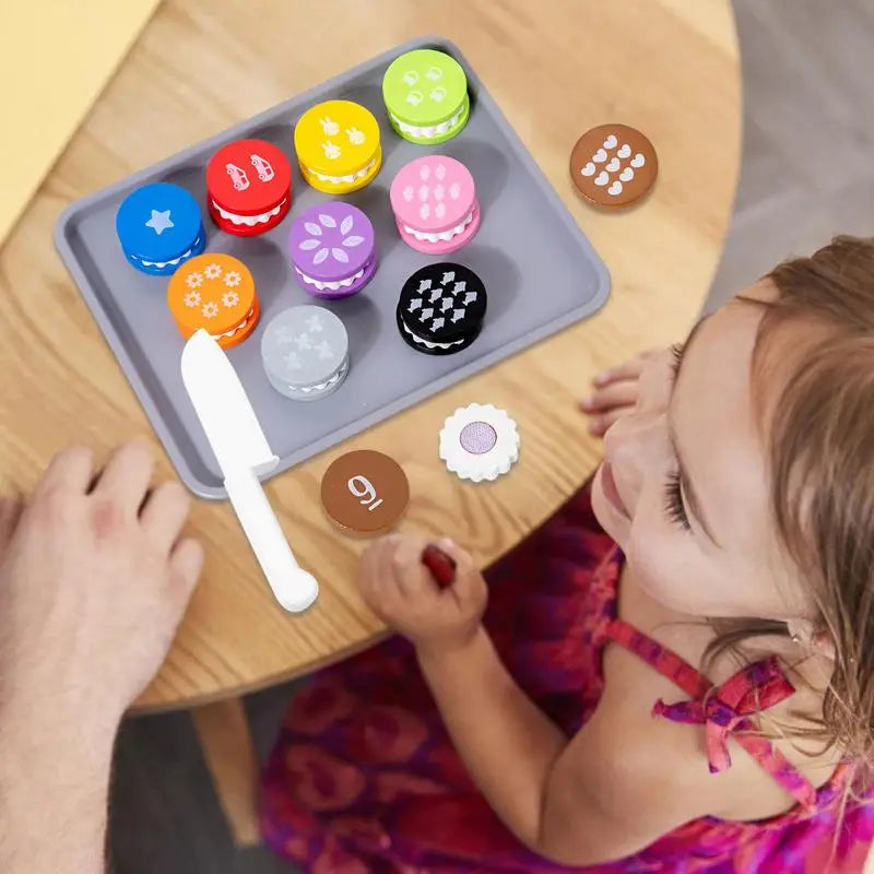 Kids Wooden Cookie Toy Cutting Set