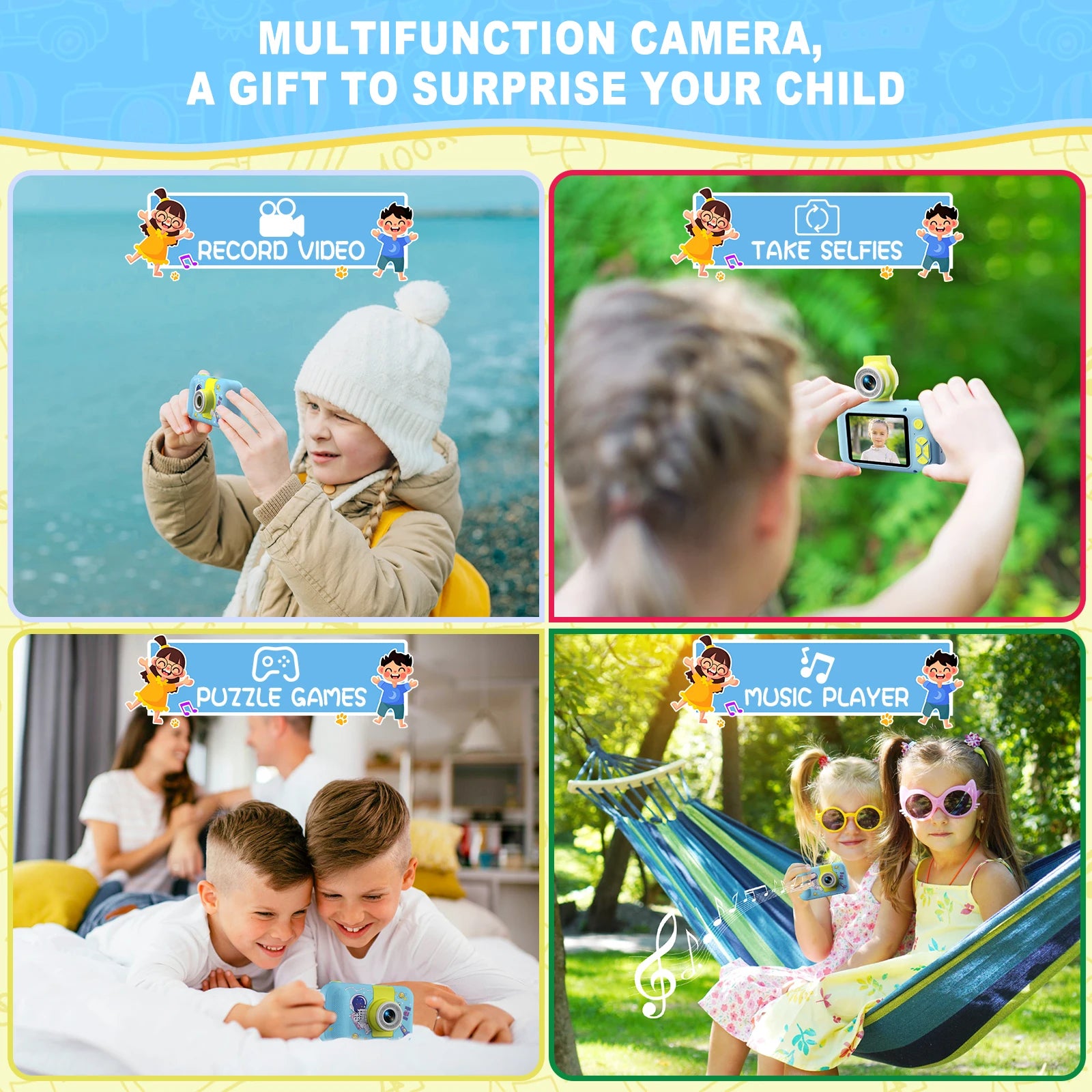 ARNSSIEN Kids Digital Camera – Ages 3–12