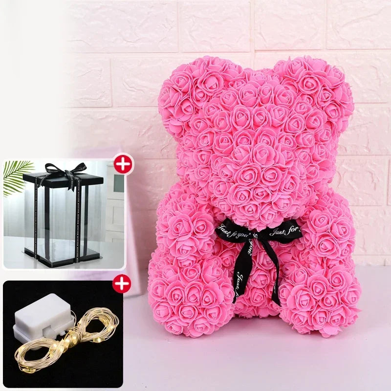 Rose Bear with LED Lights Gift Box