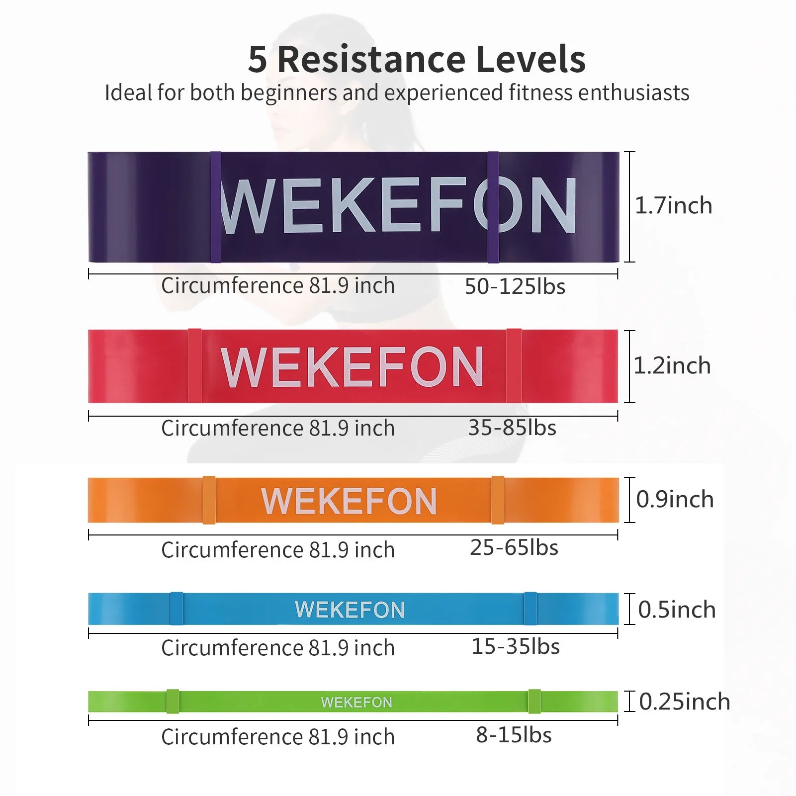 5PC Heavy Duty Pull-Up Bands Set