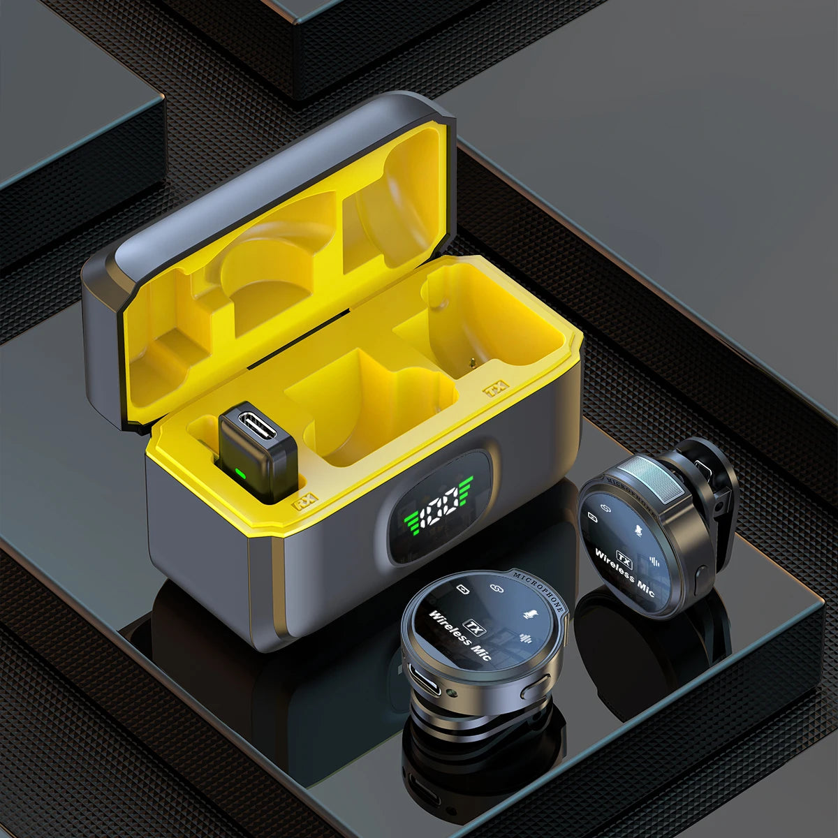 Wireless Lavalier Mic Noise Cancelling 164ft