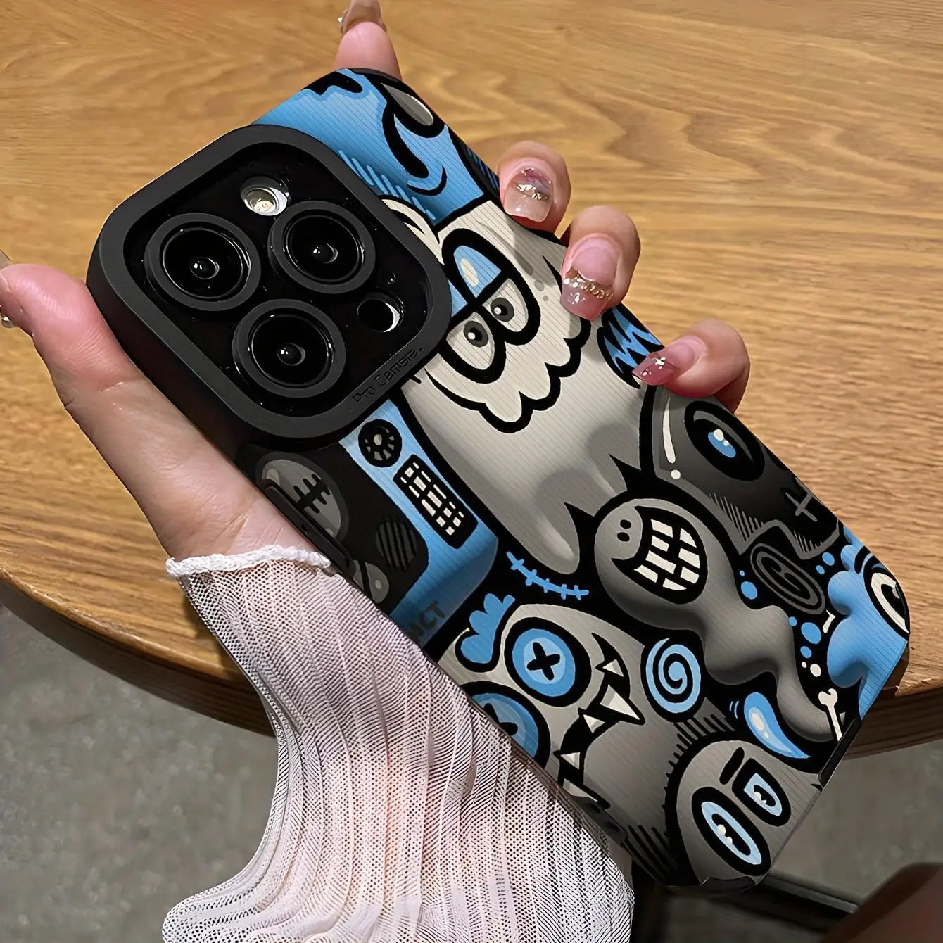 Cartoon Graffiti Case for iPhone 16 Pro Max