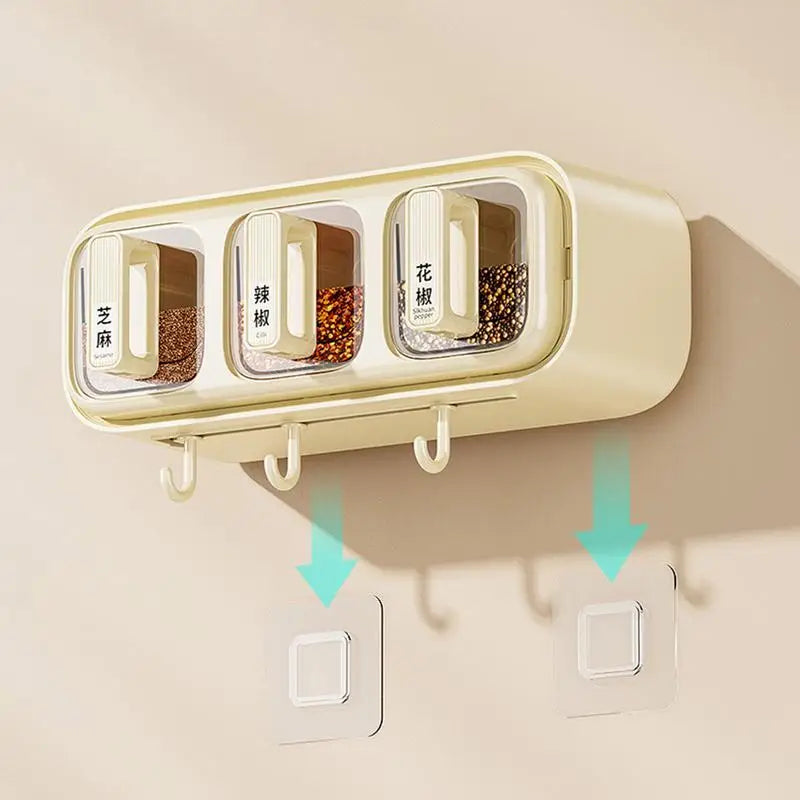 Wall Mount Seasoning Rack with Spoon