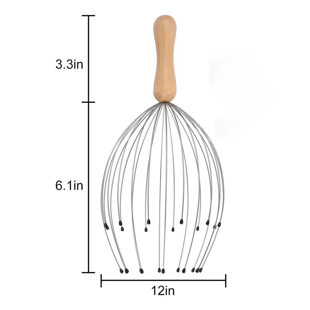 Octopus Head Massager with 24 Fingers