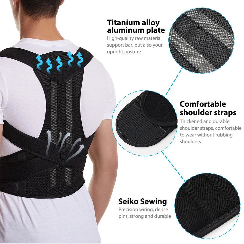 Adjustable Back Brace Posture Corrector