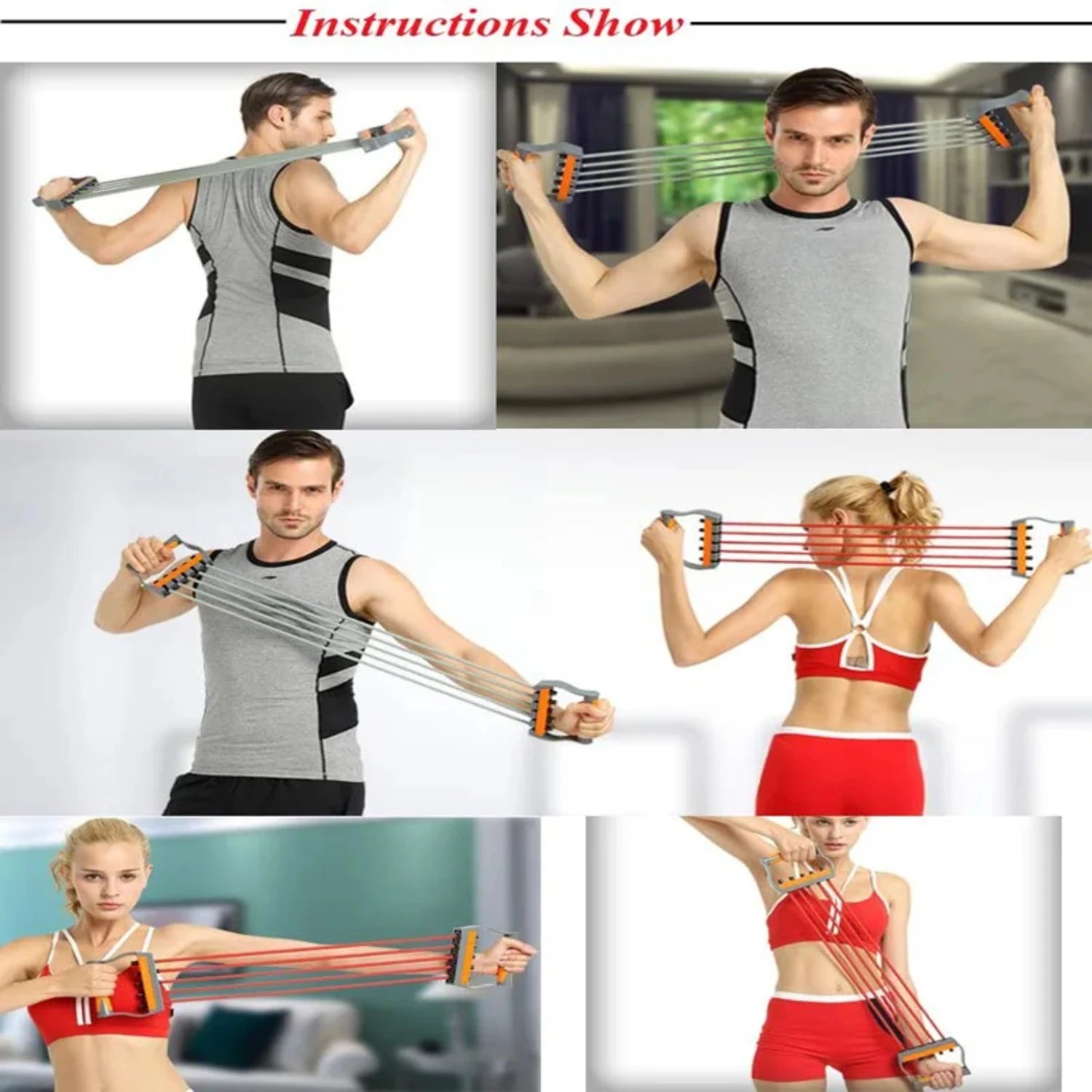 Chest Expander Resistance Band Set