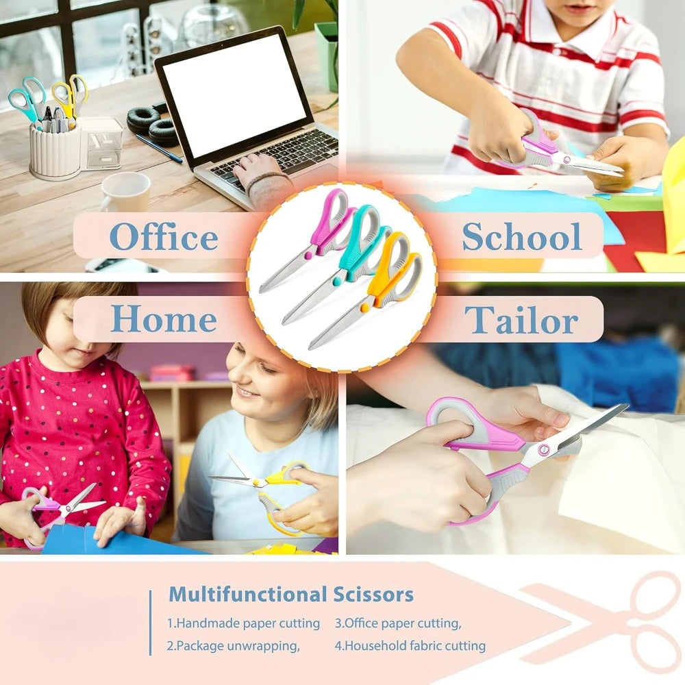 8.5" All-Purpose Scissors 3 Pack Set