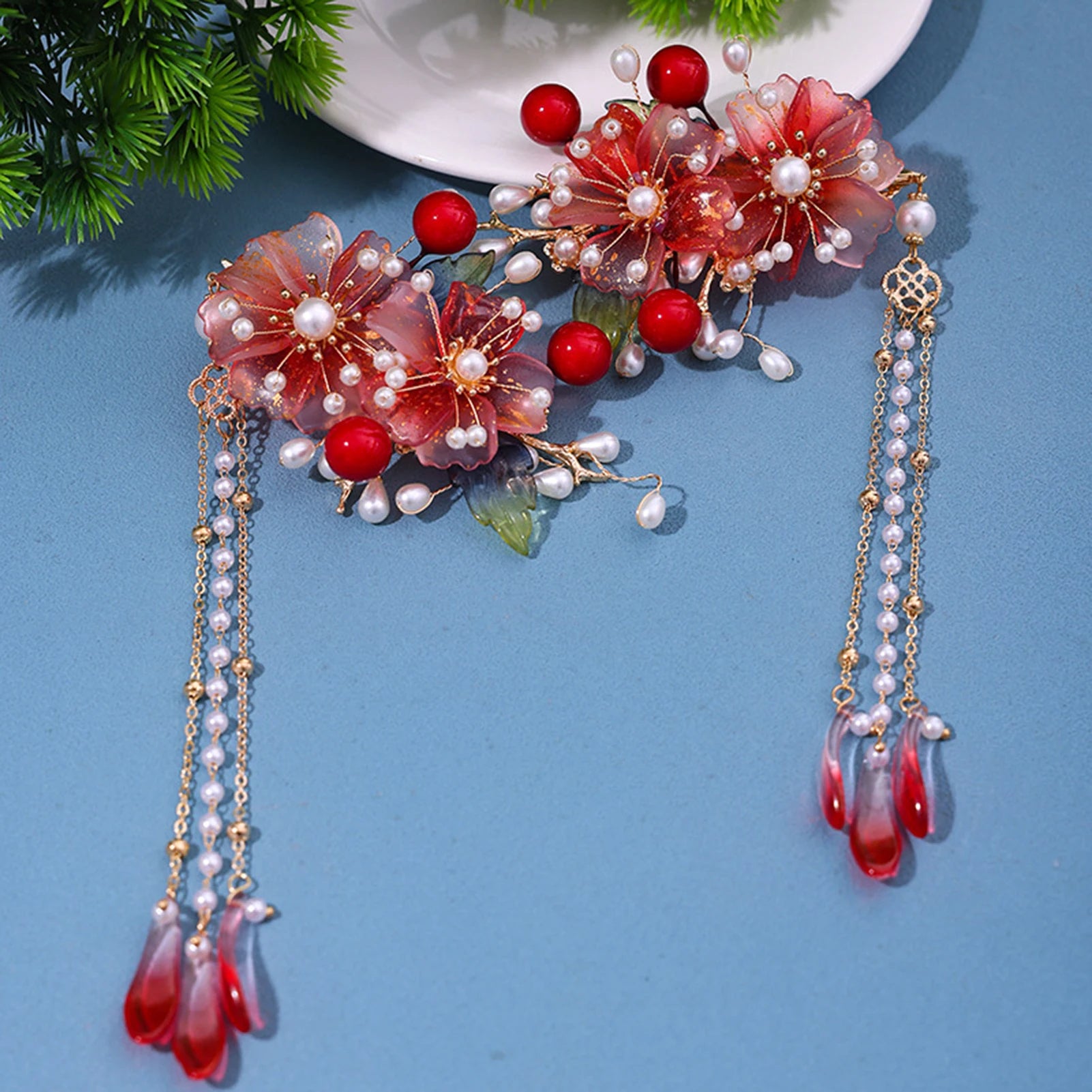 Vintage Chinese Tassel Hairpins – 2pcs