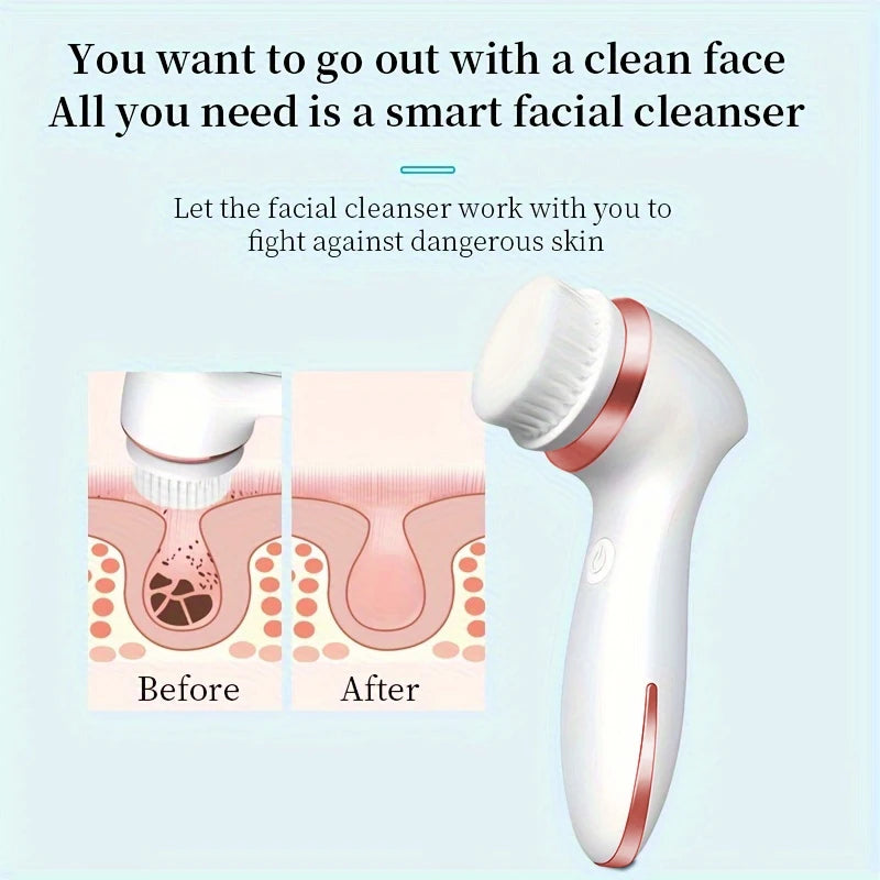 Electric Facial Brush 3-in-1 Rechargeable