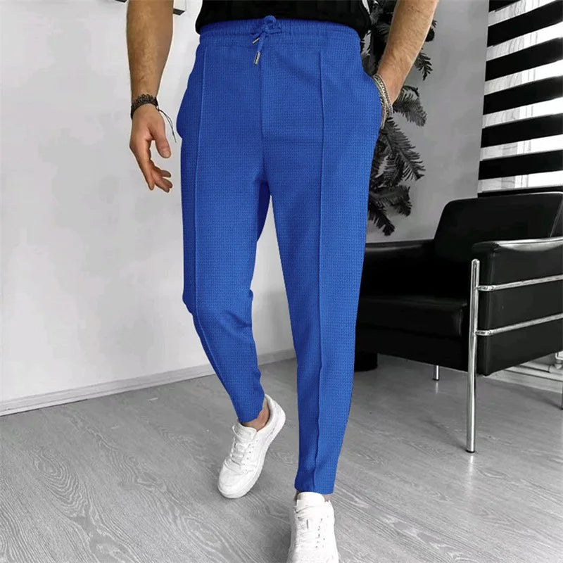 Lässige Herrenhose mit Kordelzug und Taschen