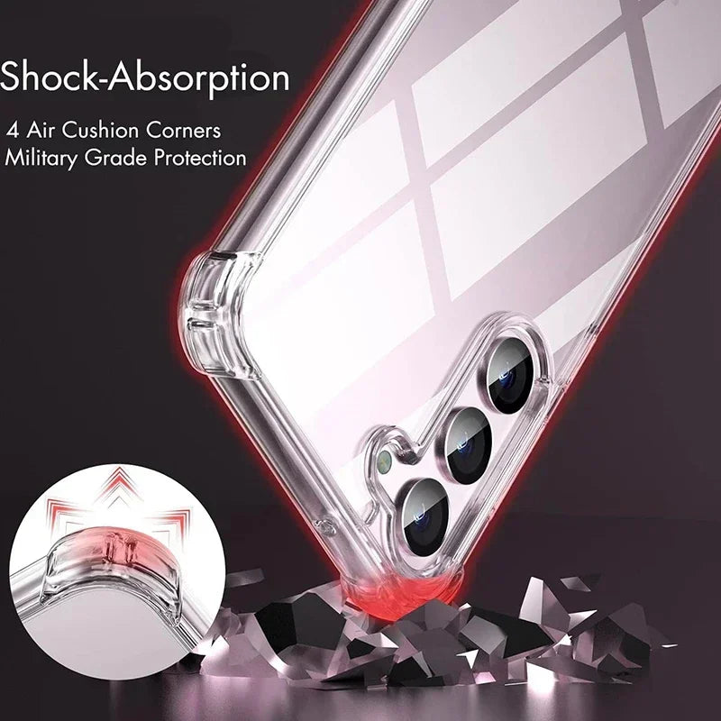 Hybrid Shockproof Clear Case for Samsung