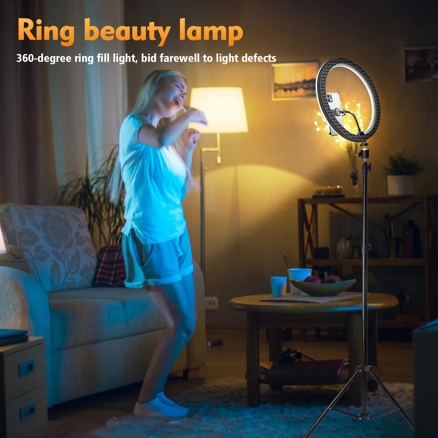 10'' LED-Ringlicht mit 160cm Stativ