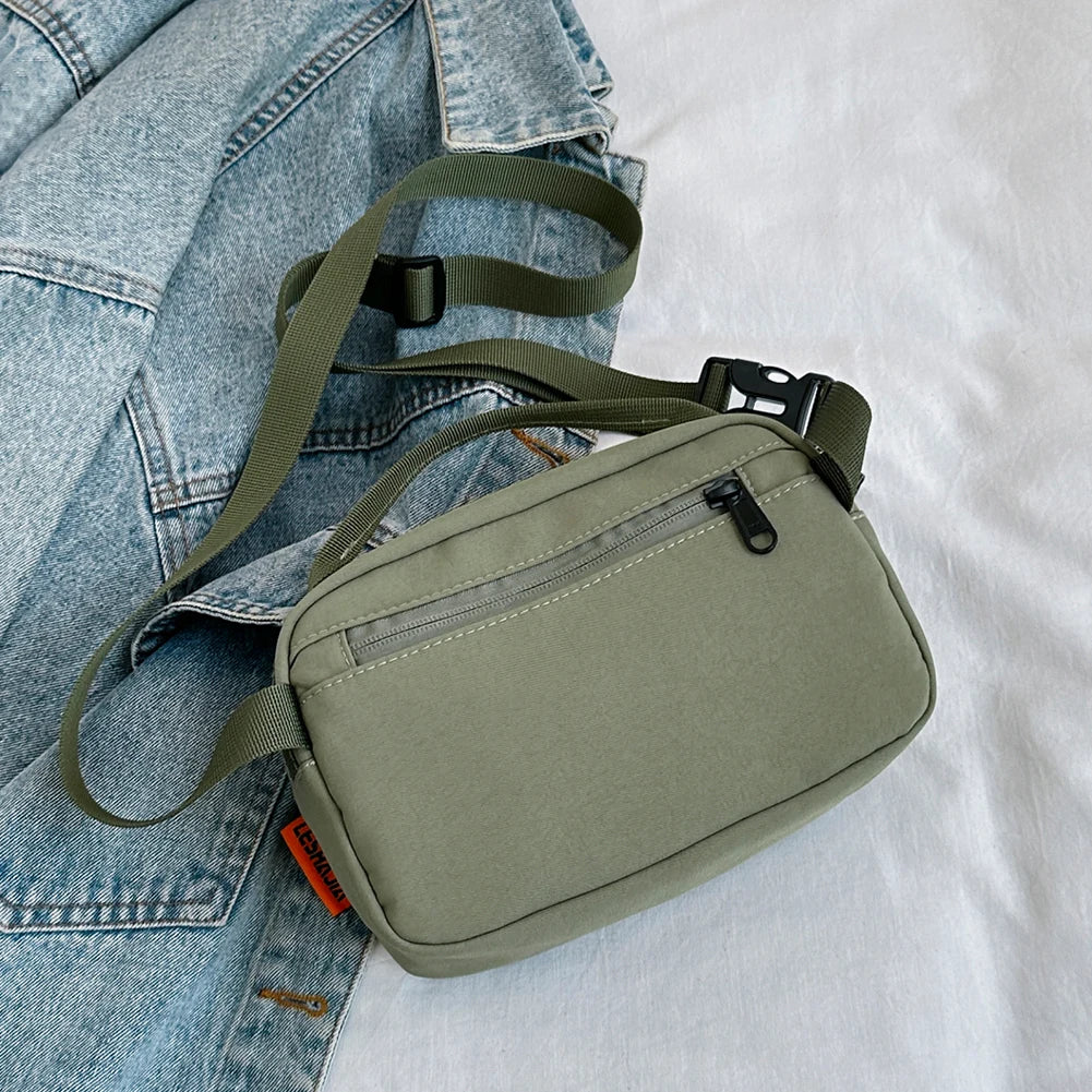 Unisex Nylon Multi-Pocket Bum Bag