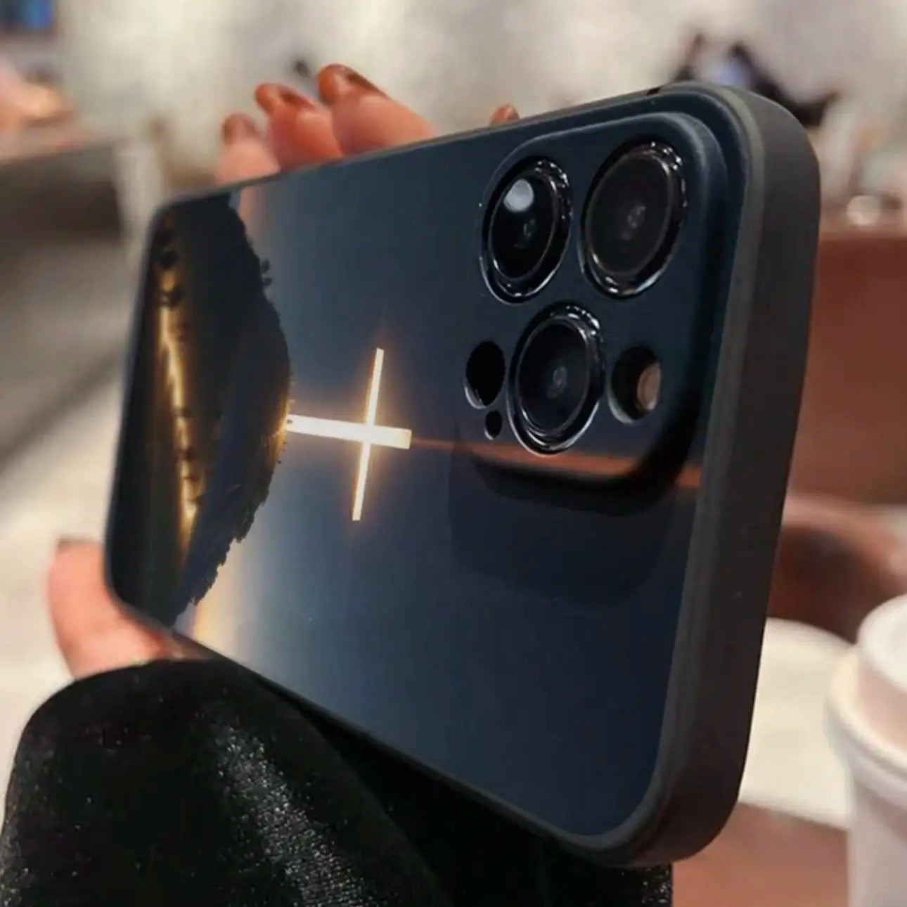 Cross Pattern Shockproof iPhone Case