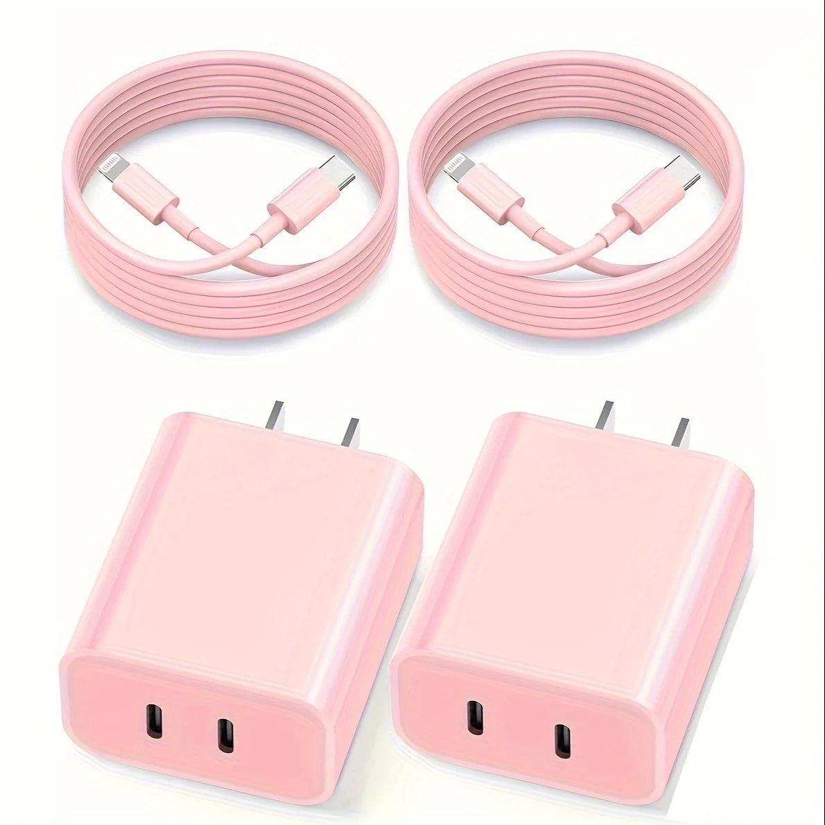 20W Dual USB C Charger with Lightning Cable