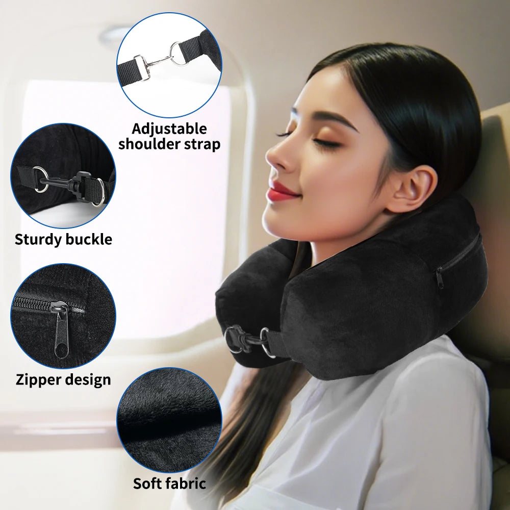 Fillable Travel Neck Pillow – Velvet
