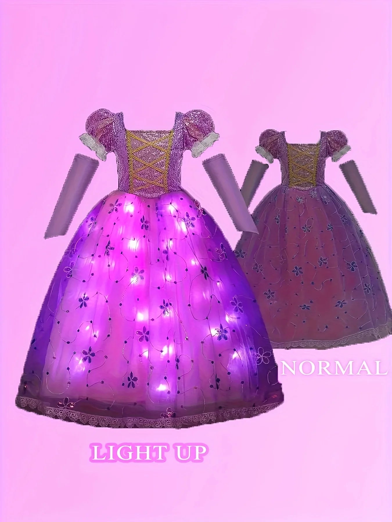 Mädchen LED Prinzessin Partykleid Geschenk