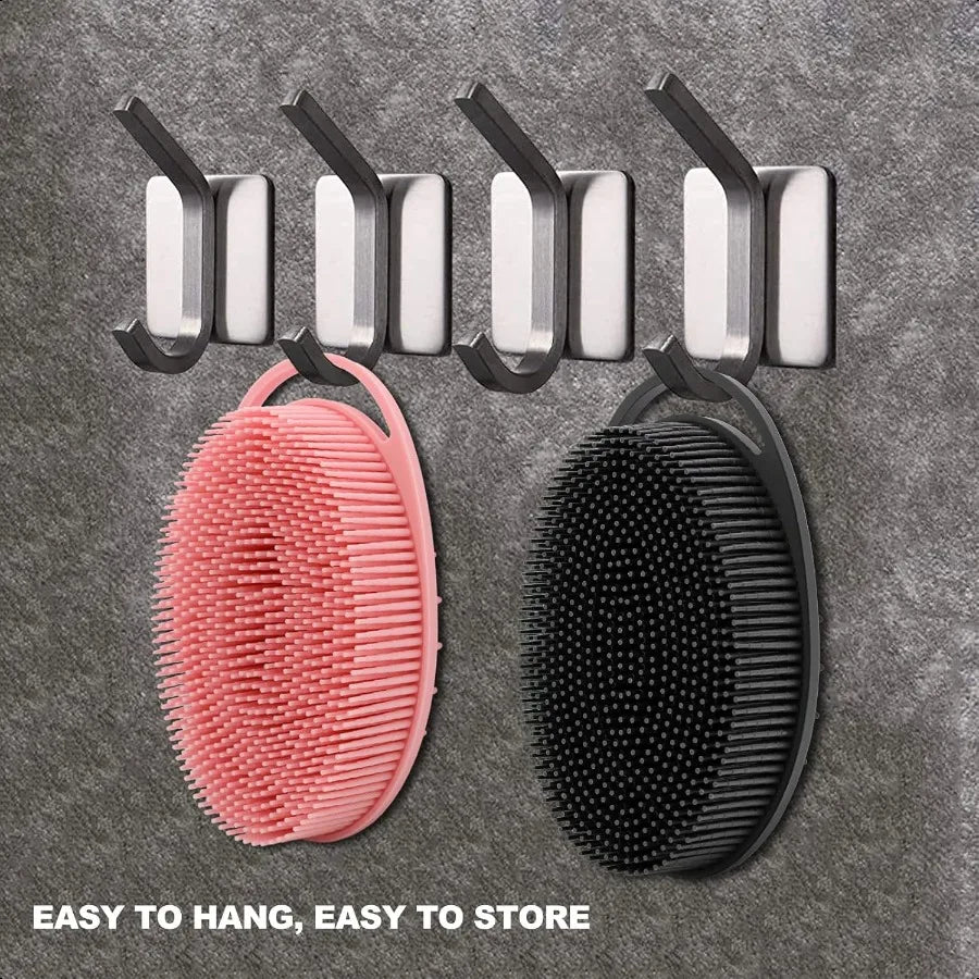 2 Pack Silicone Body Scrubber & Scalp Brush
