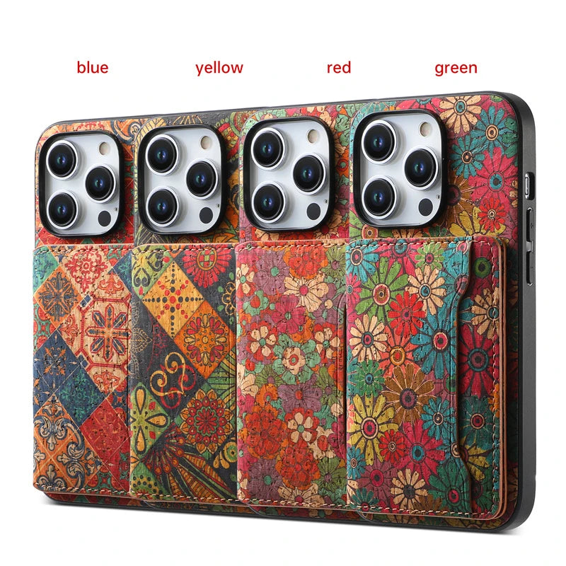 Denior Floral Cork Case iPhone 12–16