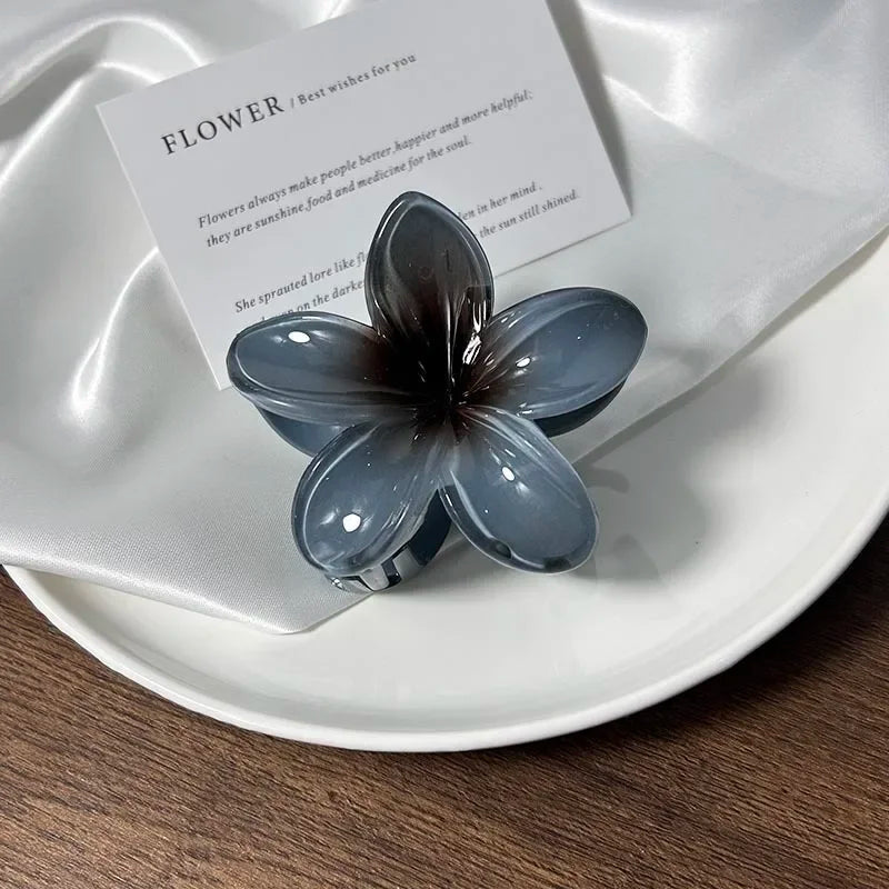 Vintage Brown Flower Hair Claw Clip