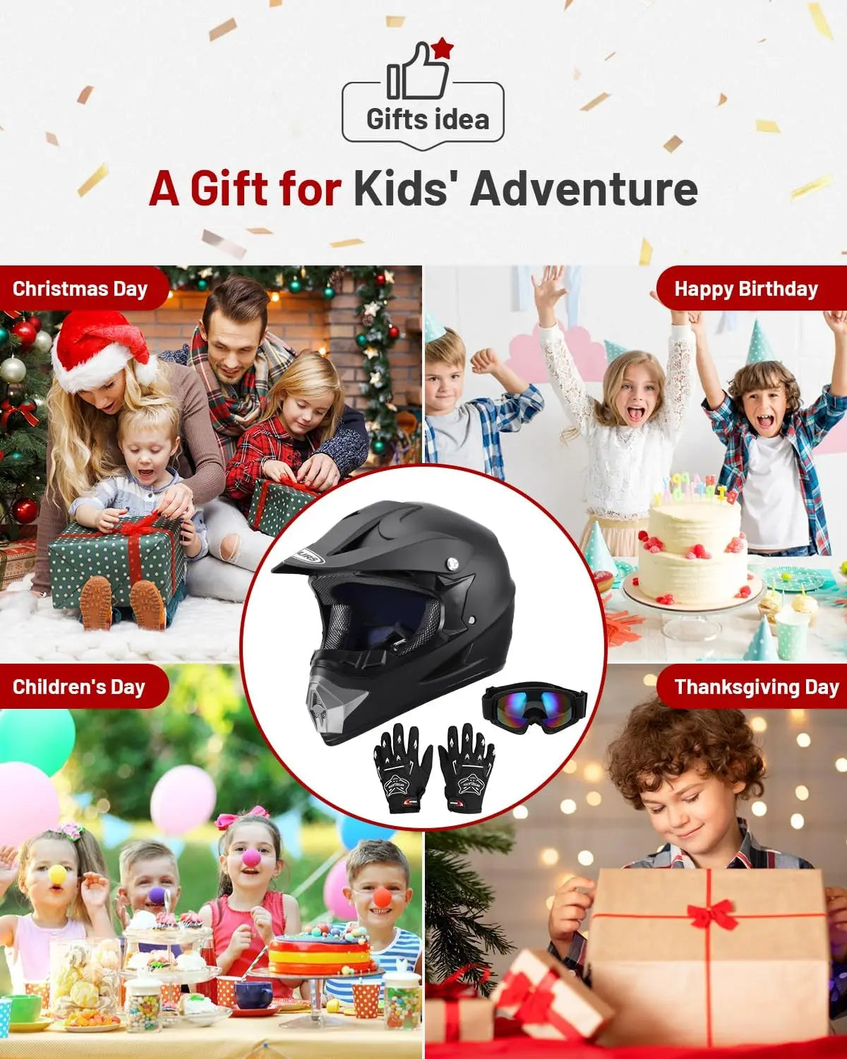 Youth Dirt Bike Helmet Set – Large