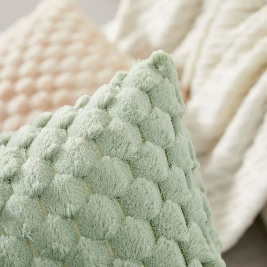 Set of 2 Soft Plush Faux Fur Pillow Covers