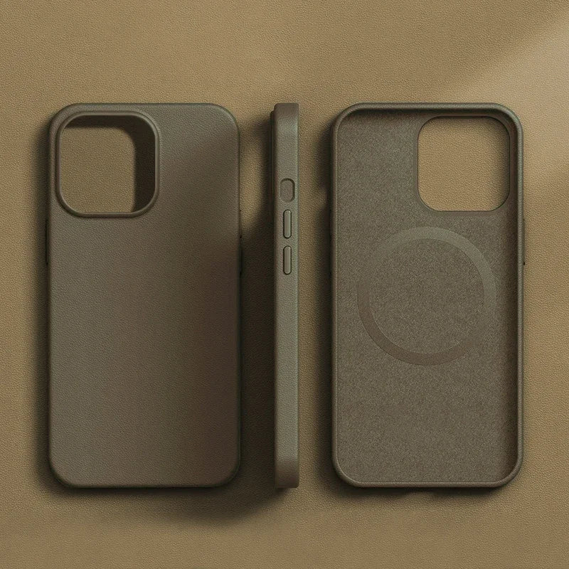Leather MagSafe iPhone Case Cover