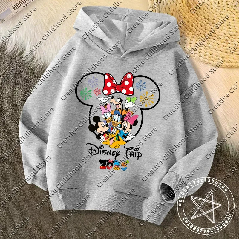 Disney Kawaii Kids Hoodie – 2025 Trip