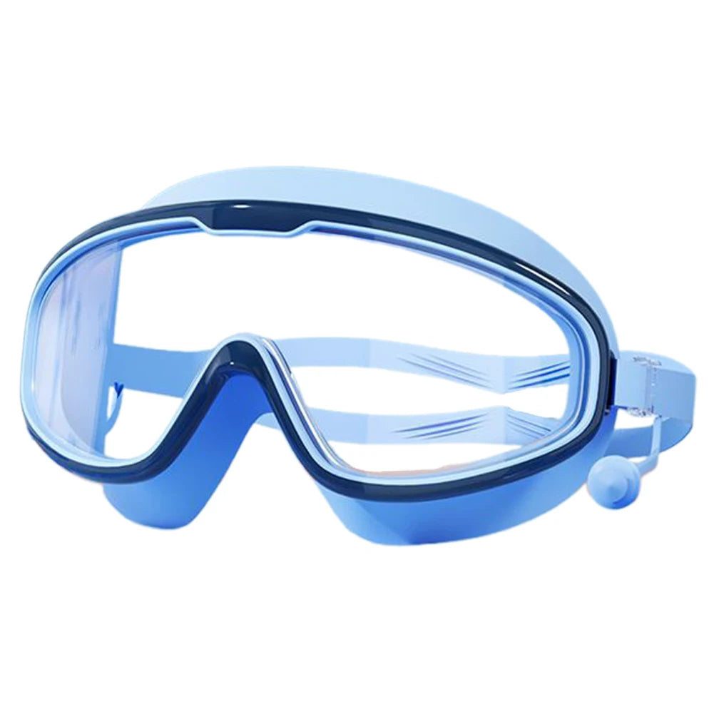 Kinder HD Schwimmbrille mit Ohrstöpseln UV