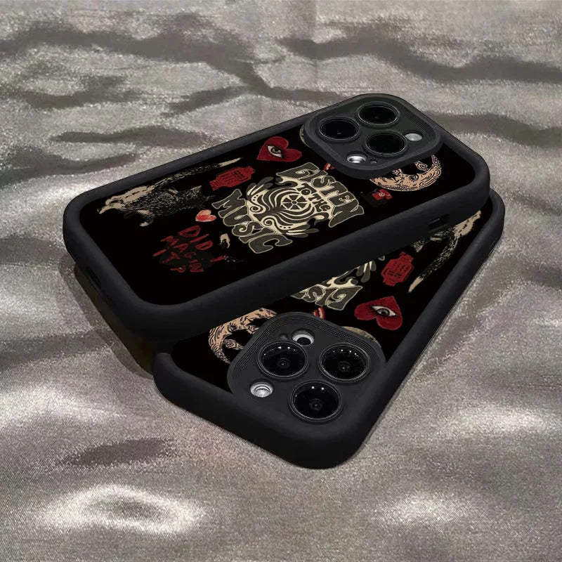 Aesthetic Sun & Moon Glass Silicone Case