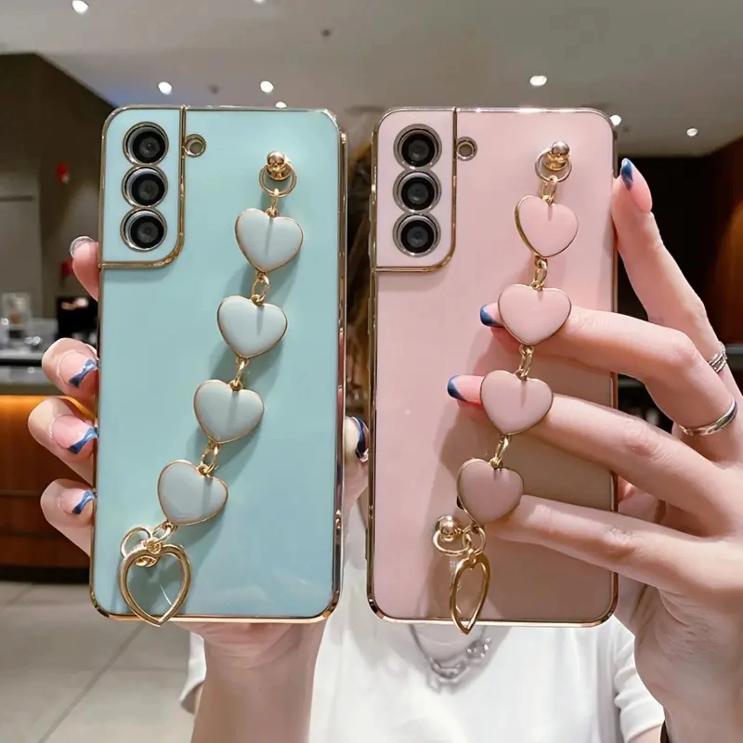 Heart Chain Shockproof Galaxy Case
