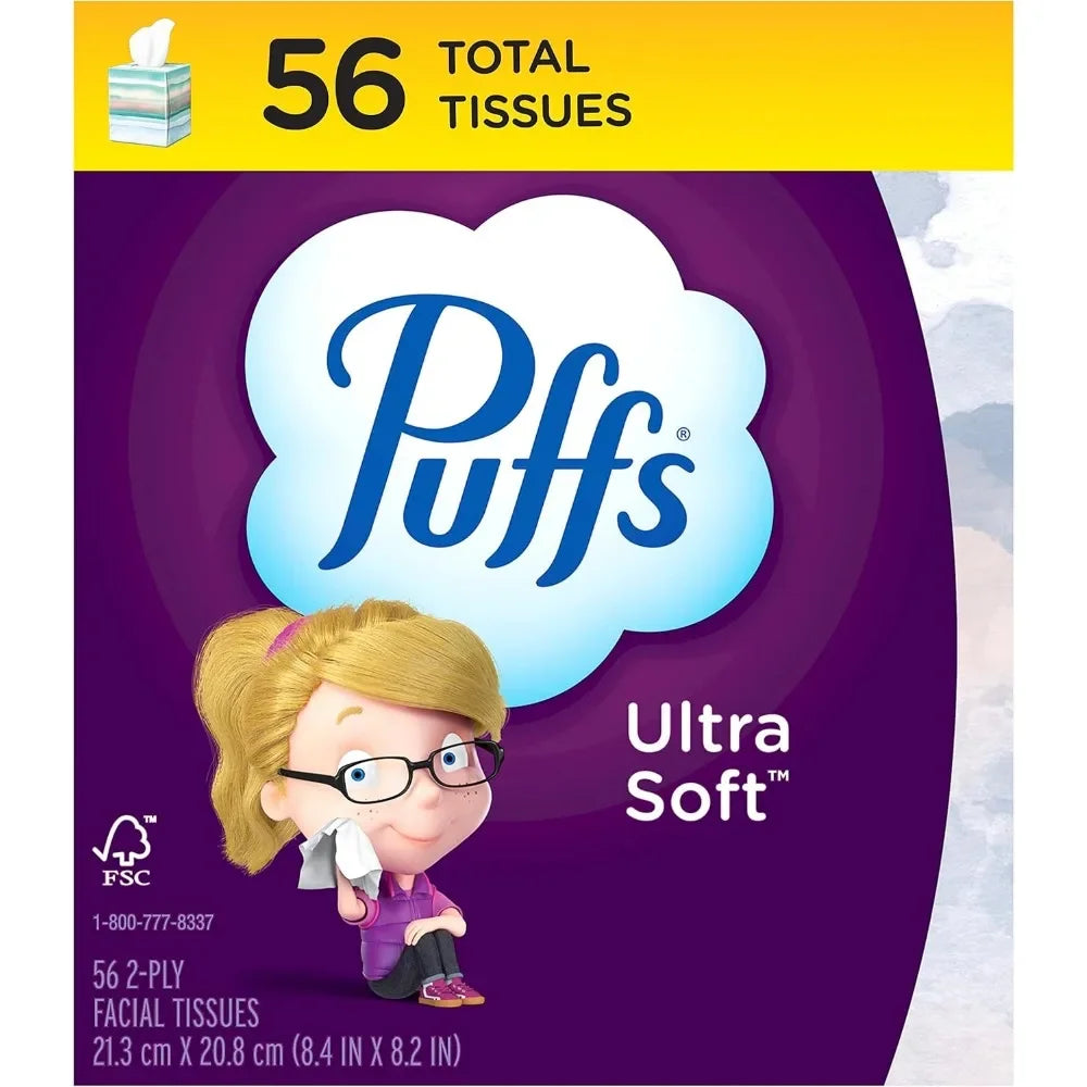 Ultra Soft Facial Tissues 56 Count Cube