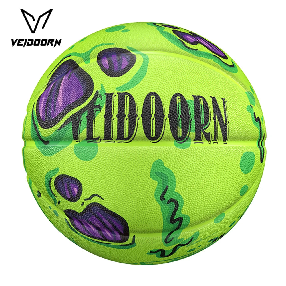 Veidoorn Green Rubber Basketball Ball