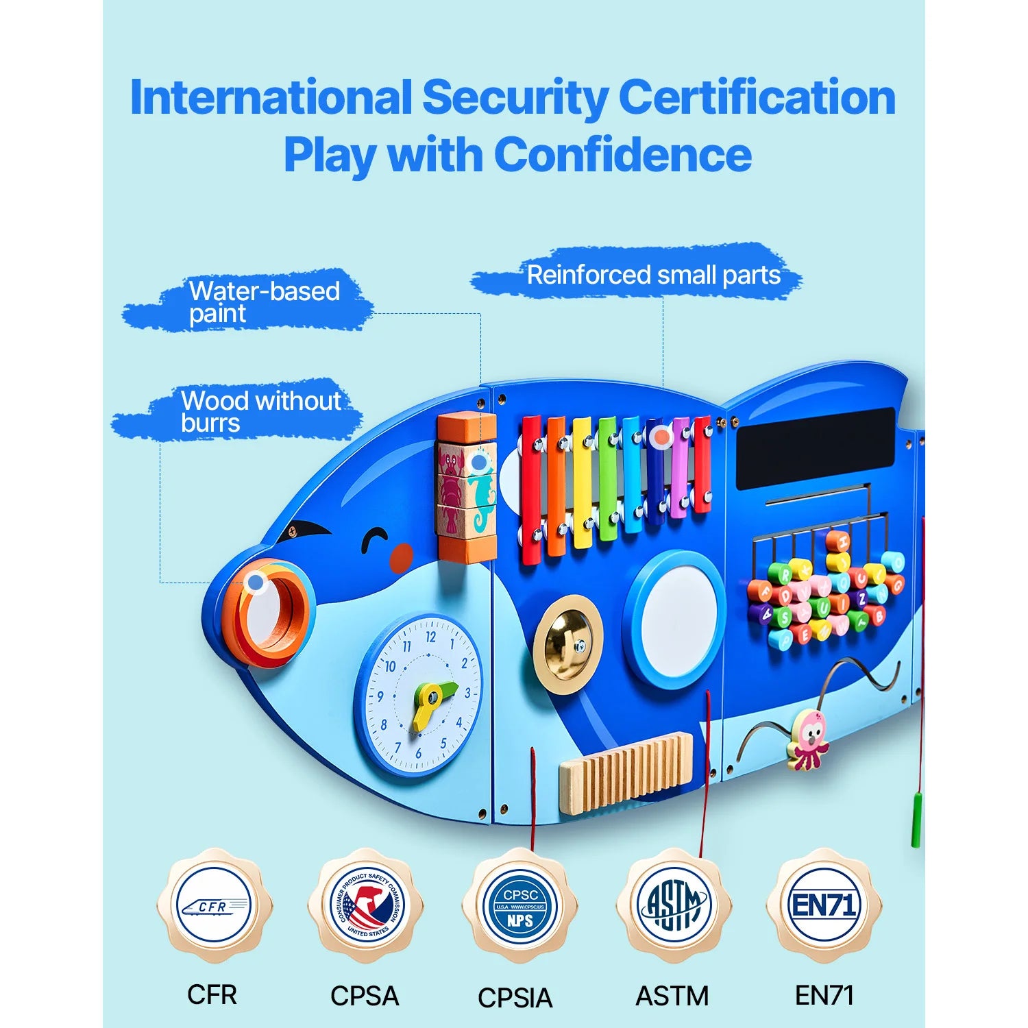 Orca Kids Busy Wall Board Toy