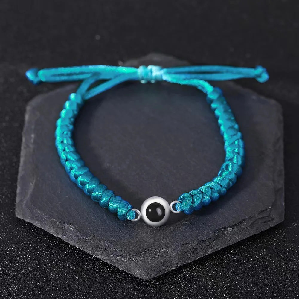 Rainbow Projection Photo Couple Bracelet