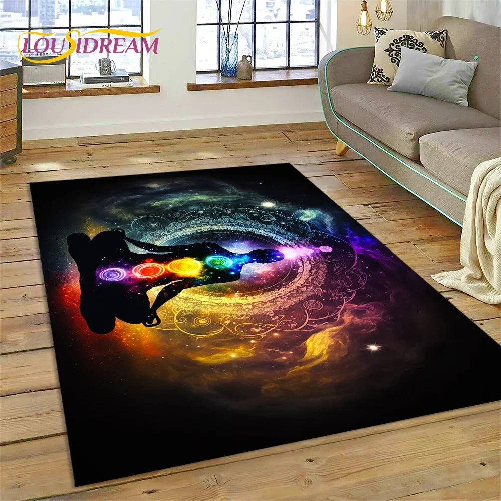 3D Rainbow Chakra Yoga Meditation Rug