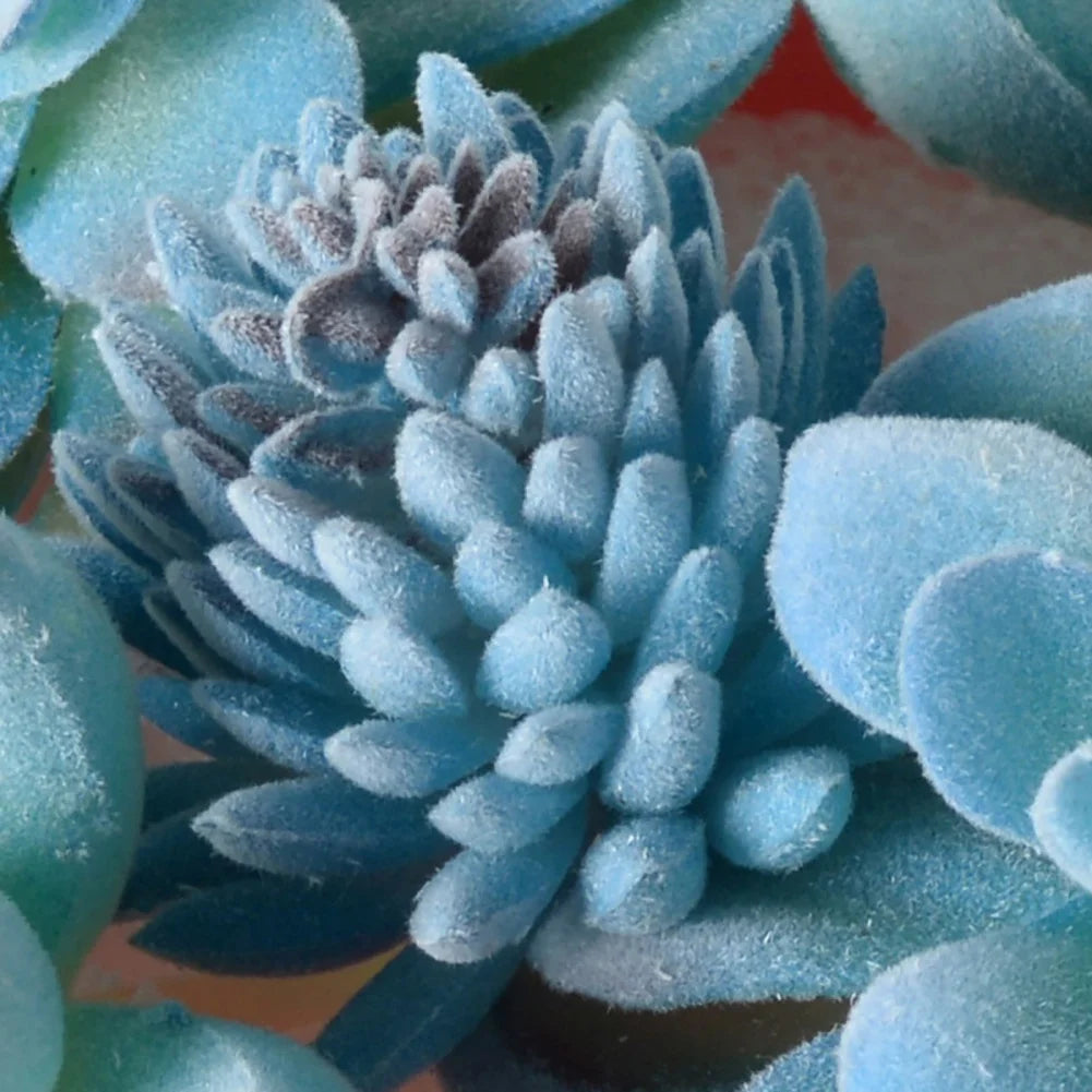 11PCS Blue Mini Artificial Succulent Set