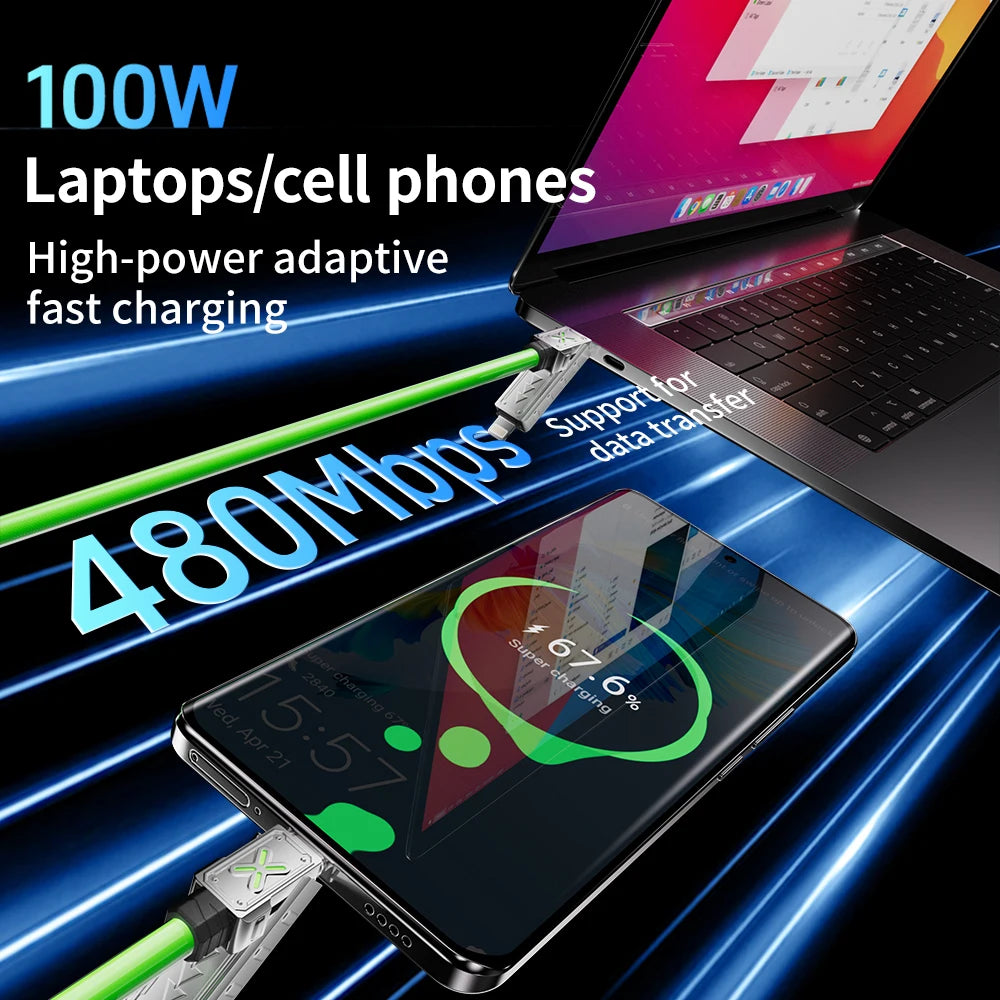 240W 4-in-1 USB-C Fast Charging Cable