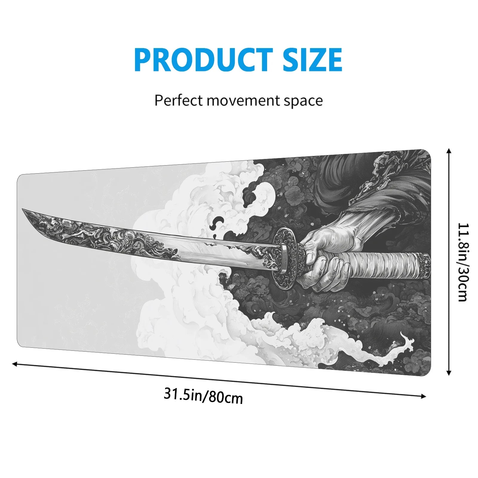ftvae Comic Sword XXL Gaming Mouse Pad