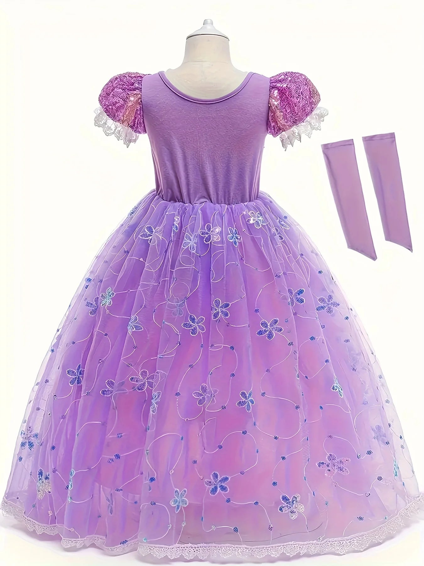 Girls LED Princess Party Dress Gift